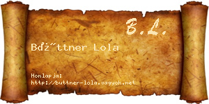 Büttner Lola névjegykártya